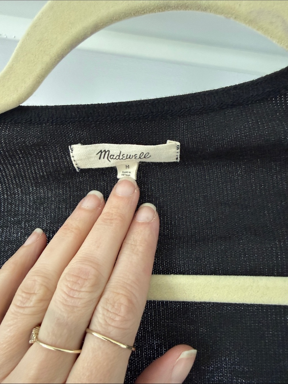Madewell Black Long-Sleeve Square-Neck Top - Picture 2 of 3